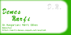 denes marfi business card