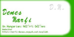 denes marfi business card